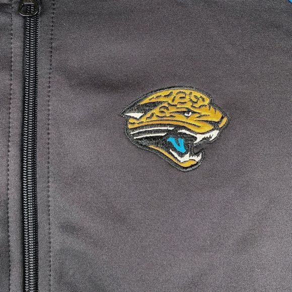 Jacksonville Jaguars Ladies Small Black White Full Zip Cropped Jacket Football - Picture 3 of 11